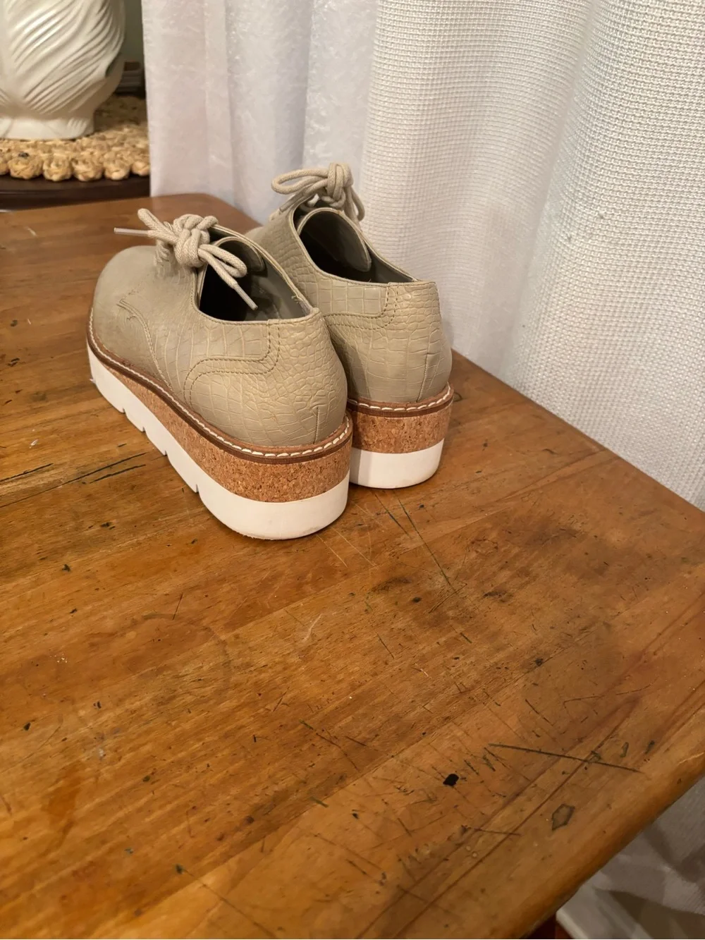 Steve Madden Women's Taupe Platform Oxford Shoes